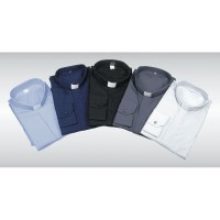 Tunnel Collar Shirt Pure Cotton Long Sleeve 10001-ML